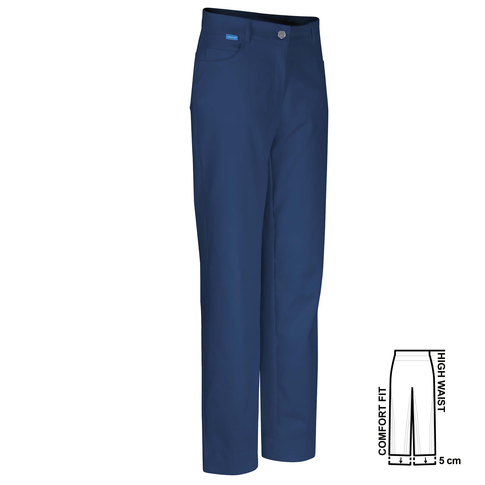 Jolina blue - women's trousers 5 pockets 611